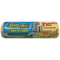 Saco de Lixo Reciclado Ferfurmado Creme Dover Roll 10L com 50 Unidades