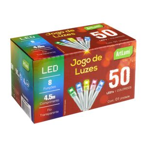 Pisca 50 Leds Colorido Newpro com Fio Transparente