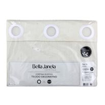 Cortina Rústica Salta Bella Janela Bege 2,30m x 3,00m