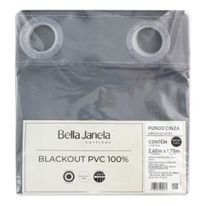 Blackout em Pvc Ilhós Cinza Bella Janela 2,60m x 1,70m