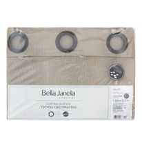 Cortina Rústica Salta Bella Janela Marrom 2,30m x 3,00m