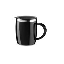 Caneca com Tampa de Inox  Newpro Preto