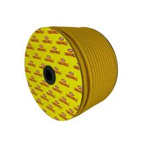 Corda Trançada PP Amarelo Ipê Cordaville 10mm Carretel com 91m