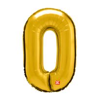 Balão Metalizado N º 0 Dourado 80cm São Roque
