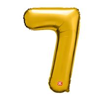 Balão Metalizado N º 7 Dourado 40cm São Roque