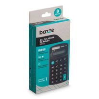 Calculadora de Bolso 8 dígitos Bazze Preto