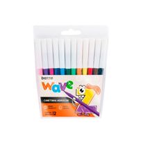 Canetinha Wave Bazze com 12 cores