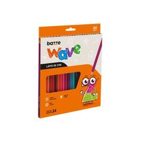 Lápis de Cor Wave Sextavado Bazze com 24 unidades