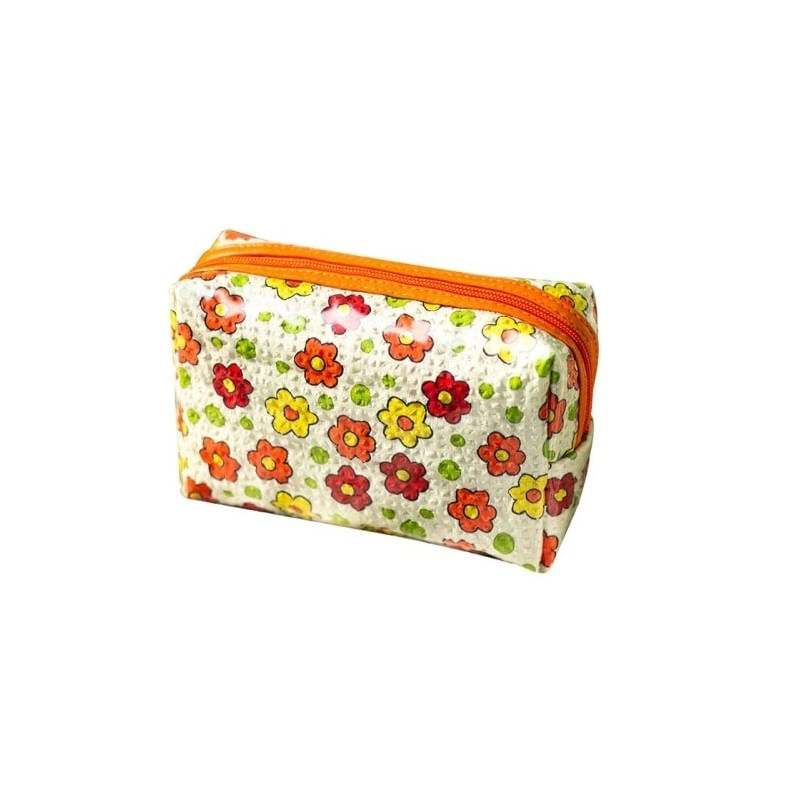 Necessaire-Flowers-Laranja-Newpro-17cm-x-12cm-153916