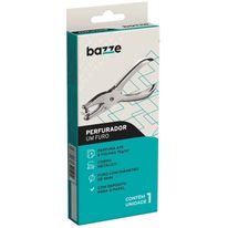 Perfurador de Papel 1 furo Bazze até 8 Folhas