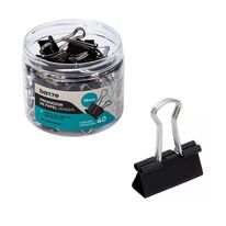 Prendedor de Papel Binder Bazze 19mm com 40 unidades