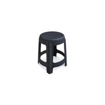 Banqueta Plástica Rattan Arqplast Preta