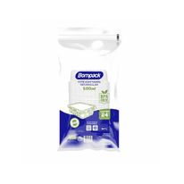 Conjunto de Pote Retangular com Tampa Bompack 500ml com 24 unidades