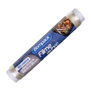 Filme Pvc Transparente Bompack 28cm x 100m