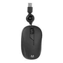 Mouse com Fio Optico Retrátil Multilaser MR100