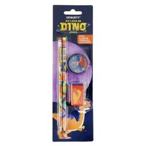Kit Escolar Dino Leonora com 4 peças