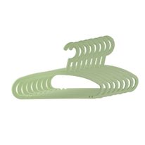 Conjunto de Cabide Plástico Oval Verde 42,5cm Newpro com 8 unidades