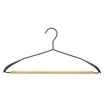 Cabide de Metal  42,5cm Newpro com Detalhes de Madeira