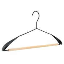 Cabide de Metal  42,5cm Newpro com Detalhes de Madeira