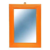 Espelho com Moldura Laranja Budeplast 21cm x 31cm