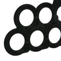Cabide de Veludo Preto Newpro para Lenço e Cinto