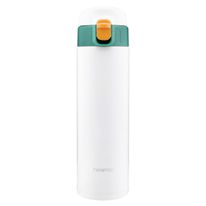 Garrafa de Aço Inoxidável Newpro Branco e Verde 430ml