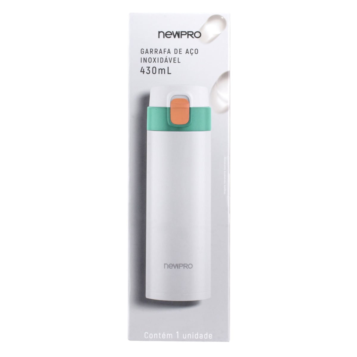 GarrafadeAcoInoxidavelNewproBrancoeVerde430ml-155532