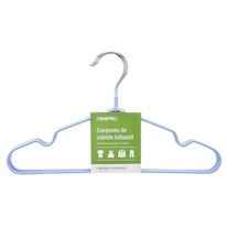 Conjunto de Cabide Infantil Emborrachada Azul Newpro 5 Peças