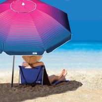 Guarda-Sol em Alumínio Cancun Tobee Azul Marinho e Rosa 2,3m