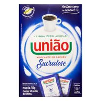 Adoçante em Pó Sache União 30g 50 unidades