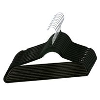 Conjunto de Cabide de Veludo Preto Newpro 10 Peças