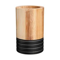 Porta Algodão de Bambu Newpro Preto