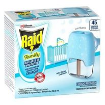 Repelente Elétrico Raid 45 noites Family Johnson com Refil 32,9ml
