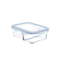 Pote de Vidro Hermético Retangular Mimo Style com Divisória 640ml
