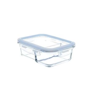 Pote de Vidro Hermético Retangular Mimo Style com Divisória 640ml