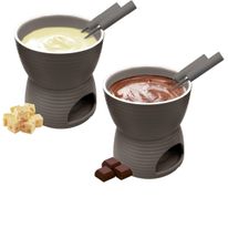 Conjunto Fondue Porcelana Lines Wolff Cinza com 6 peças