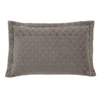 Porta Travesseiro Plush Hedrons Taupe