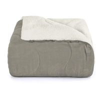 Manta King Sherpa Taupe Hedrons 2,80m x 2,60m