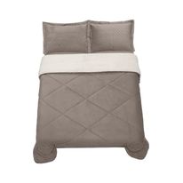 Manta King Sherpa Taupe Hedrons 2,80m x 2,60m