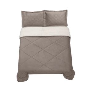 Manta King Sherpa Taupe Hedrons 2,80m x 2,60m