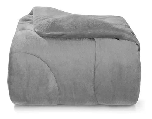 Edredom-Casal-Plush-Hedrons-Cinza-220m-x-235m-156831