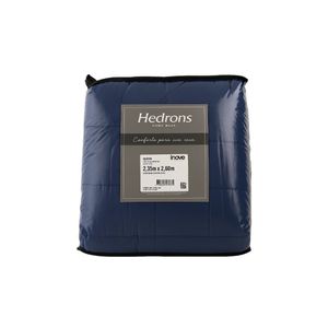 Edredom Queen Plush Hedrons Azul 2,35m x 2,60m