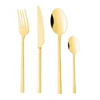 Faqueiro de Inox Firenze Dourado Wolff com 24 peças