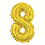 Balao-Metalico-Dourado-Numero-8-Silver-16---40cm-157102