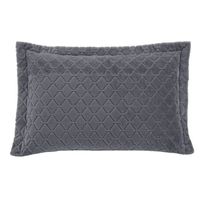 Porta Travesseiro Plush Hedrons Cinza
