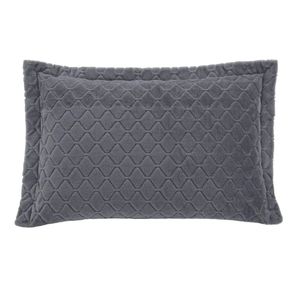 Porta Travesseiro Plush Hedrons Cinza