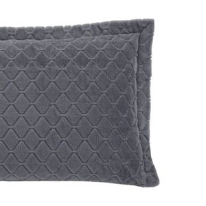 Porta Travesseiro Plush Hedrons Cinza