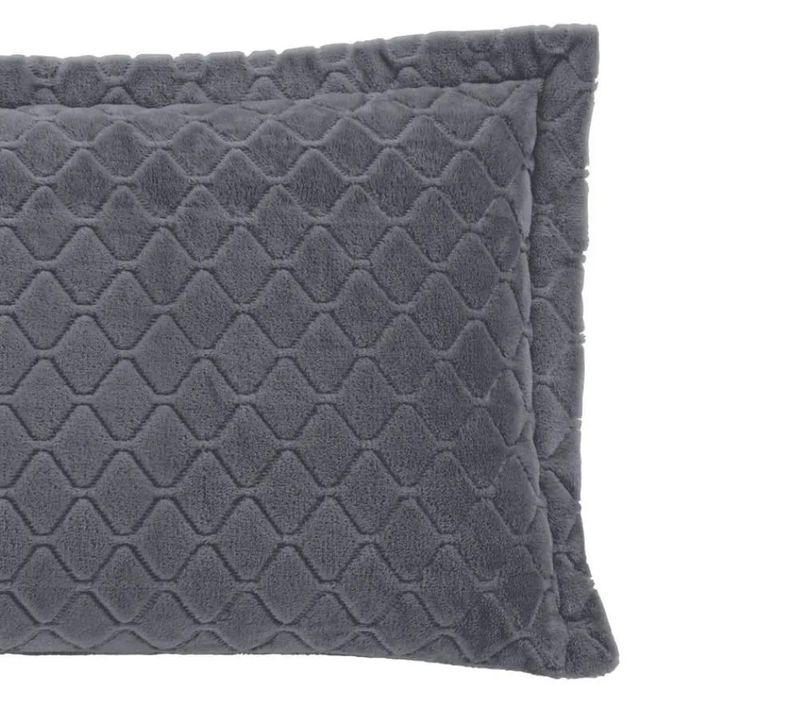 Porta-Travesseiro-Plush-Hedrons-Cinza-157138