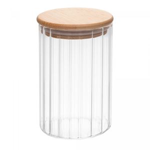 Porta Mantimento de Vidro Borossilicato com Tampa de Bambu Wolff 300ml