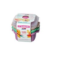 Conjunto Pote de Plástico Quadrado Sanremo 480ml